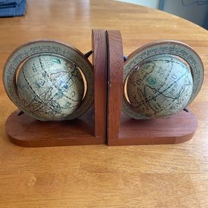Vintage Globe Book ends